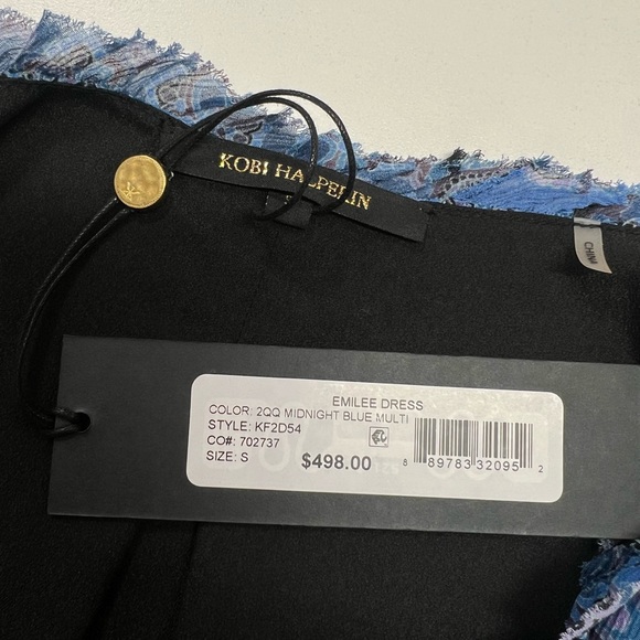 Kobi Halperin Emilee Patchwork Print Dress in Midnight Blue New With Tags Small - Picture 5 of 13